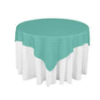 Aqua Square Polyester Overlay Tablecloth 85″ x 85″