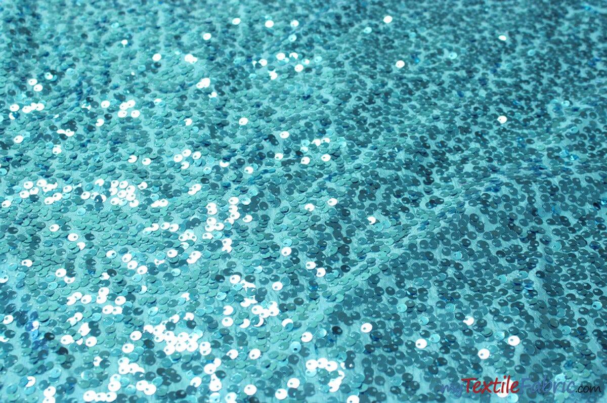 Glitz Sequins Taffeta Polyester Fabric - Raindrop Sequins, 54" Wide (1 Yard)