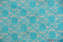 Raschel Lace Polyester Fabric - Floral Sheer Lace, 58/60" Width (1 Yard)