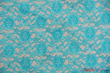 Raschel Lace Polyester Fabric - Floral Sheer Lace, 58/60" Width (1 Yard)