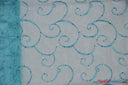 Ferial Organza Embroidery Polyester Fabric - Embroidered Floral Sheer With Sequins, 52/54" Width, Multiple Colors (1 Yard)