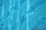 Forest Taffeta Embroidery Polyester Fabric - Hanging Leaf Pattern, 54" Width, Multiple Colors (1 Yard)