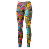 Aquarius Polyester Spandex Fabric - Multicolor Abstract Print, 58/60" Width, 240 GSM, 4-Way Stretch (1 Yard)
