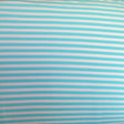 Cotton Lycra Aqua and White 3/16" Stripe Knit Fabric