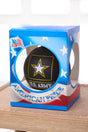 3.25" Ebony U.S . Army Logo & Song Glass Ball Ornament