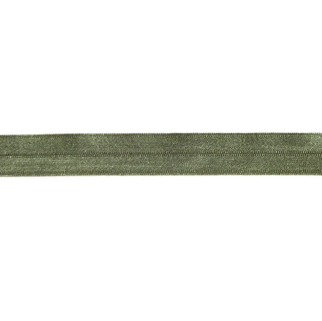 Fold Over Elastic Trim Army Green 5/8"