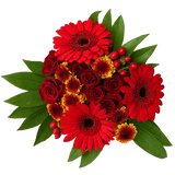 8 Red Fall Flower Bouquets Autumn Arrangement Set