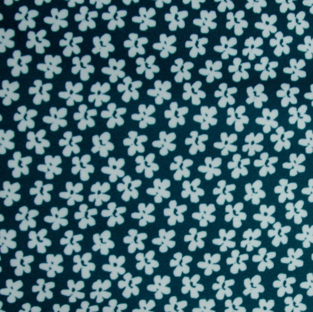 Swim Knit Mint Asian Small Floral Fabric