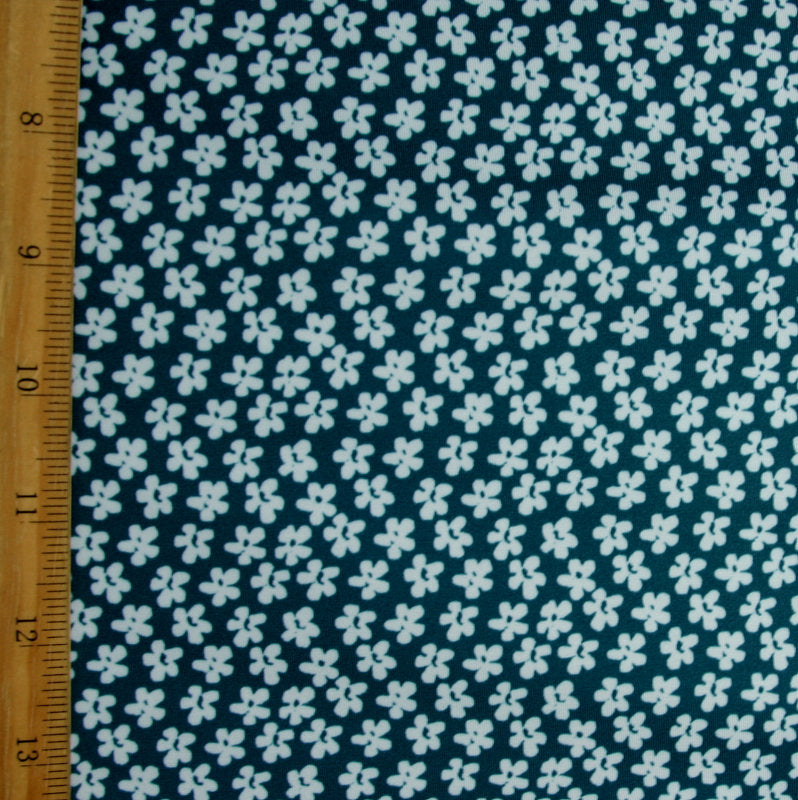 Swim Knit Mint Asian Small Floral Fabric