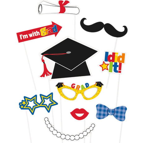 Graduation Photo Props 10 Pack