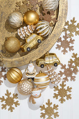 Christmas Shatterproof 25 Piece Assortment - Gold, White