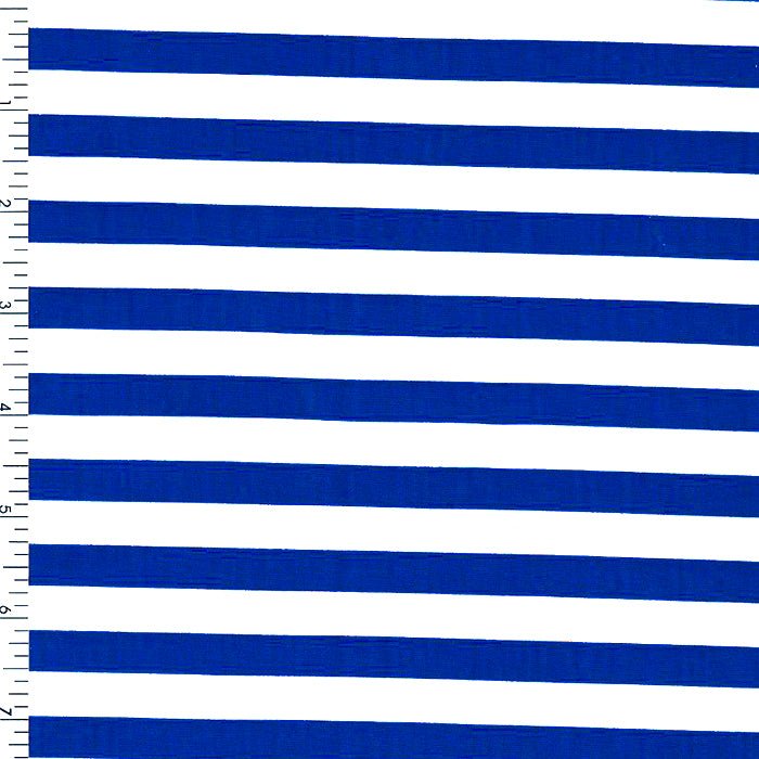 Printed Spandex Navy White Stripe Swimwear