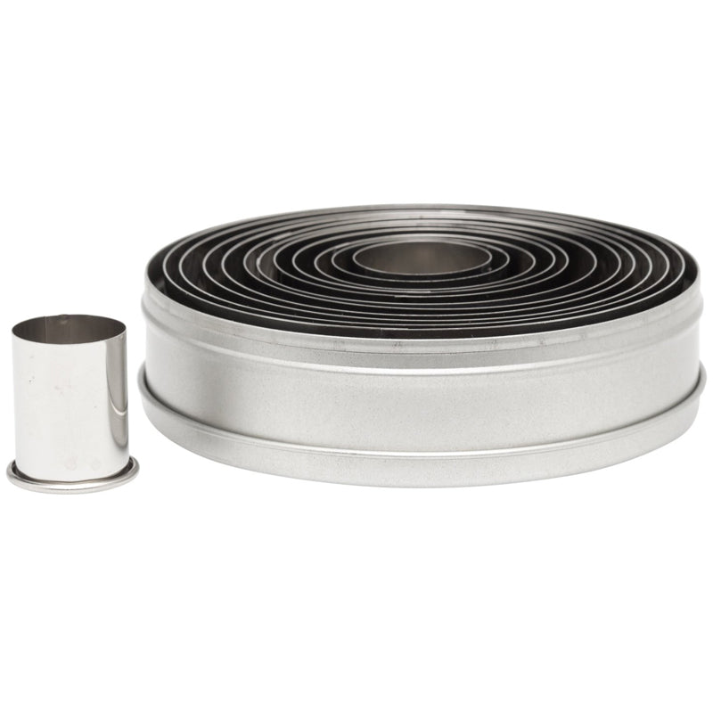 Ateco 12-Piece Round Cutter Set, Plain