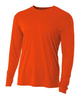 A4 N3165 Micro Poly Interlock Fabric - Athletic Orange, Long Sleeve, 44+ UPF (1 Piece)