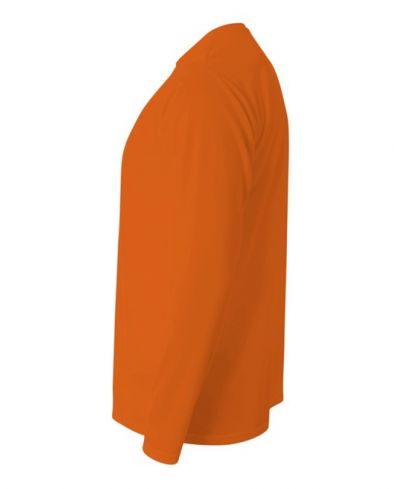 A4 N3165 Micro Poly Interlock Fabric - Athletic Orange, Long Sleeve, 44+ UPF (1 Piece)