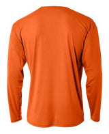 A4 N3165 Micro Poly Interlock Fabric - Athletic Orange, Long Sleeve, 44+ UPF (1 Piece)