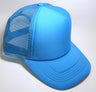 Trucker Hats Caps Fabric - Neon Blue, Adjustable (1 Piece)