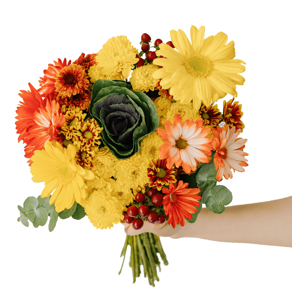 Indian Summer Flower Bouquets Fresh Autumn Arrangement Set
