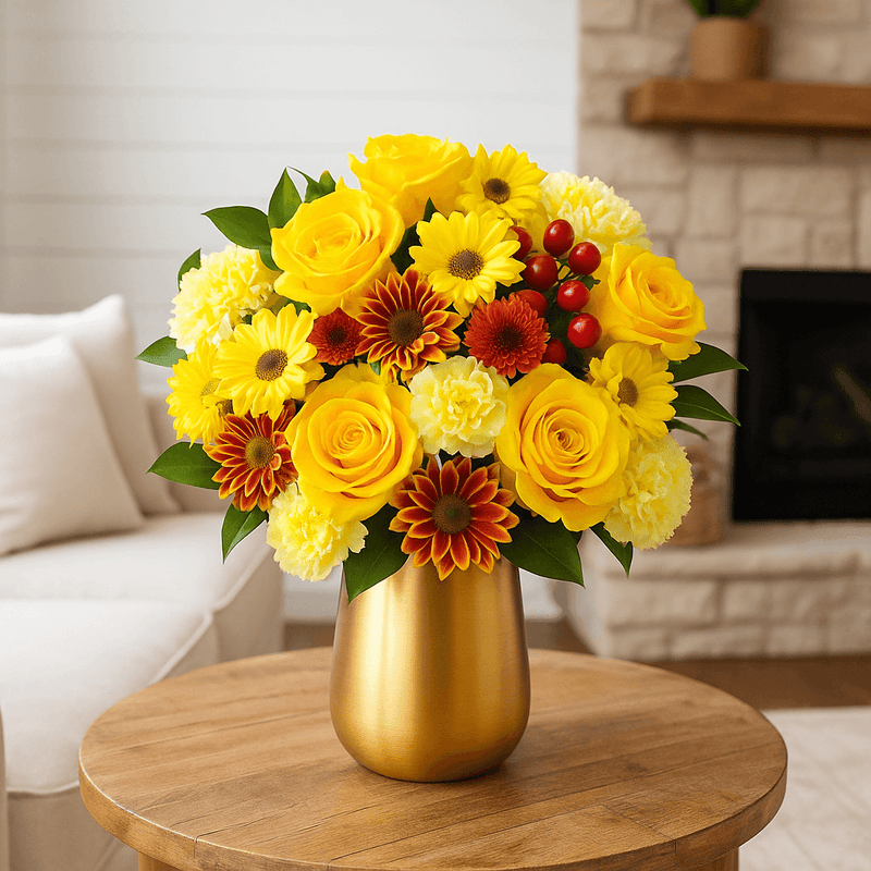 Autumn Delightful Flower Bouquets Fresh Seasonal Bulk Arrangement Set
