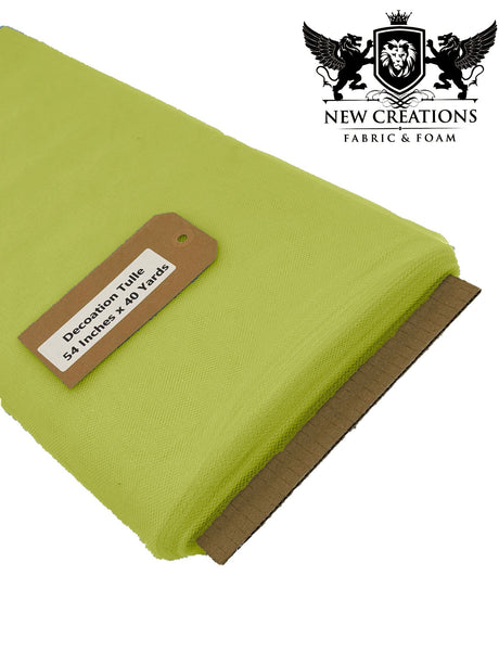 Avocado Green Tutu Tulle Fabric - Avocado Green Sheer Netting, 54" Width (5 Yards)