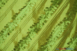 Forest Taffeta Embroidery Polyester Fabric - Hanging Leaf Pattern, 54" Width, Multiple Colors (1 Yard)