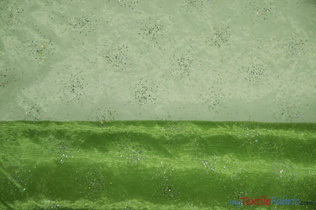 Sparkle Organza Polyester Fabric - Glitter Beads, Sheer, 58" Width (1 Yard)