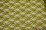 Giselle Floral Lace Polyester Spandex Fabric - Sheer Vintage Stretch Lace, 58/60" Width, Multiple Colors (1 Yard)