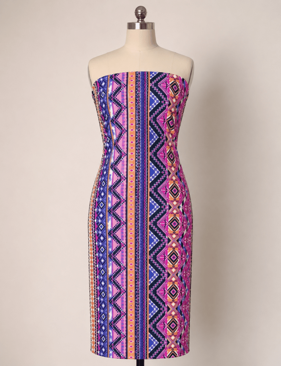 Printed Spandex Aztec Carnival Nylon Spandex