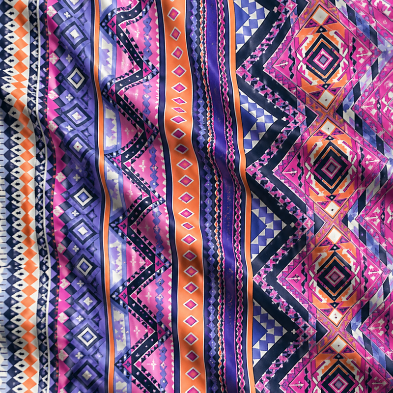 Printed Spandex Aztec Carnival Nylon Spandex