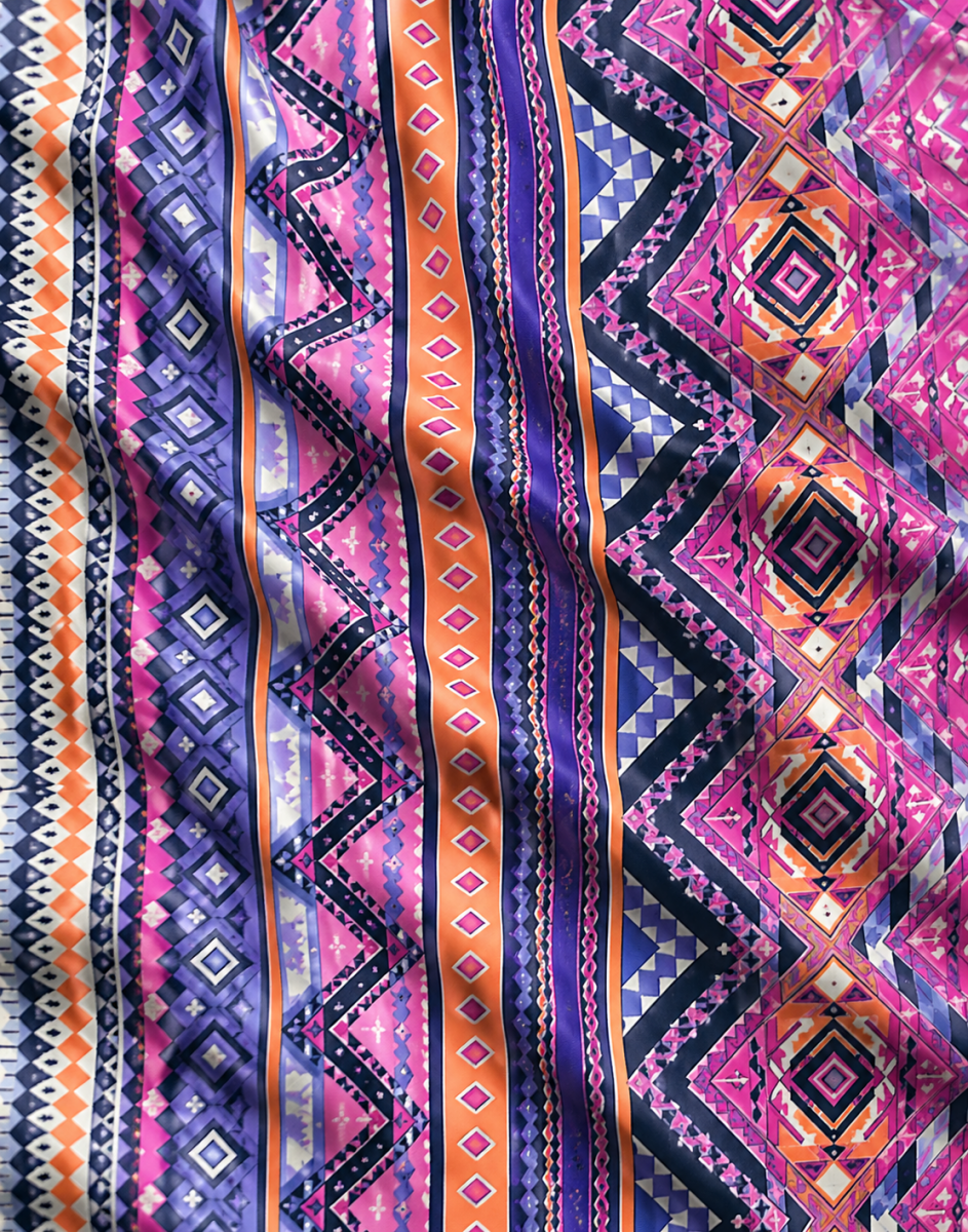 Printed Spandex Aztec Carnival Nylon Spandex