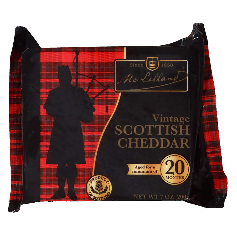 Vintage Scottish Cheddar Cheese Aged Sharp Crumbly Cheese