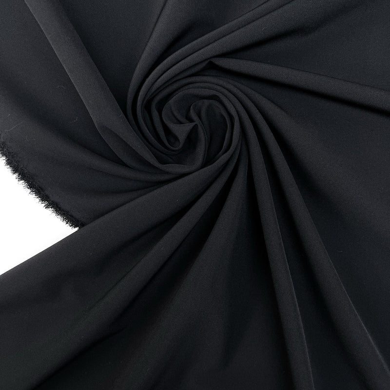 Black Crepe Blend Suit Fabric