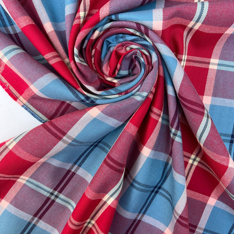 Cotton Tweed Striped Checked Multicolour