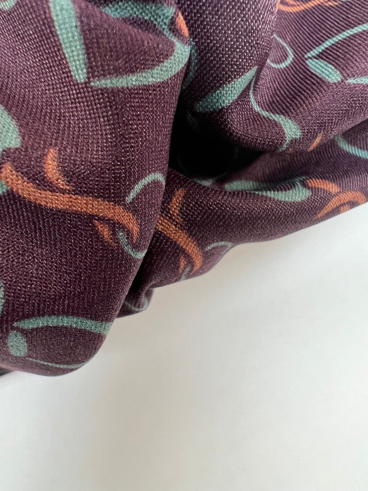 Polyamide Elastane Knit Geometric Brown-Green