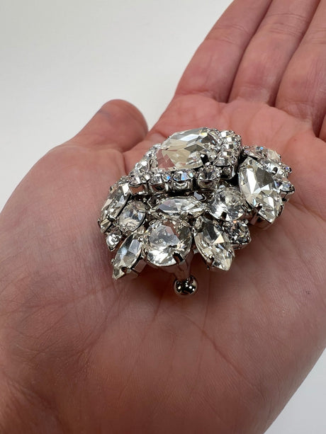 Metal Crystal Fabric Silver