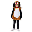 Toddler plush puppy costume tunic with hood and bell collar