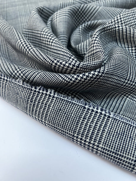 Wool Houndstooth Checked Fabric