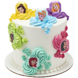 Disney Princess Characters Rings for Cupcakes and Cakes Toppers, 144 Pack