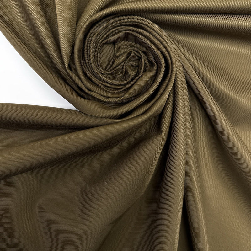 Viscose Cotton Twill Brown Green