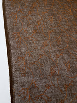 Wool Embroidered Fabric Brown
