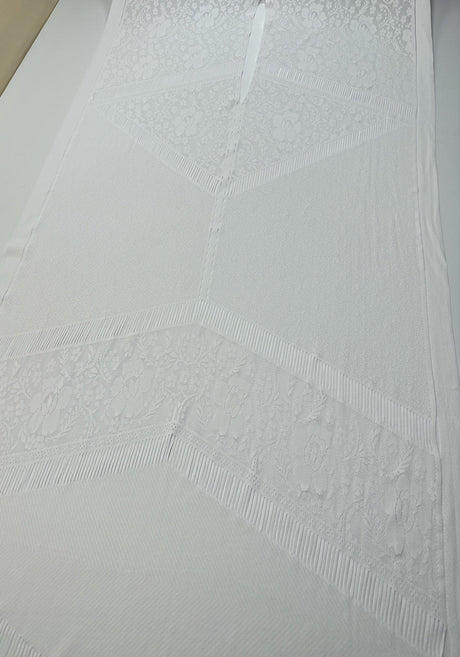 Polyamide Elastane Knitted Fabric White Panel Print