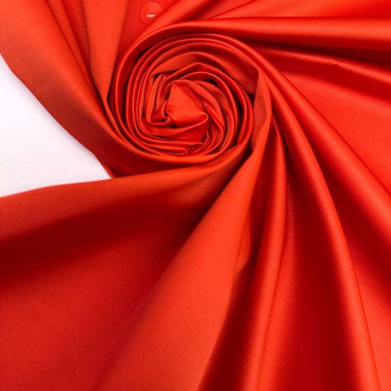 Cotton Polyamid Sateen Red-Orange