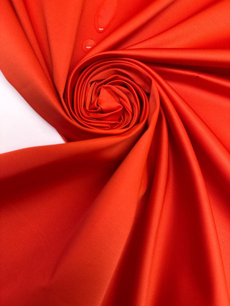 Cotton Polyamid Sateen Red-Orange