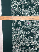 Viscose Batiste Printed Paisley Purple-Green