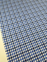 Cotton Poplin Checked Blue