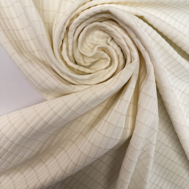 Polyamide Elastane Knitted Striped Beige White