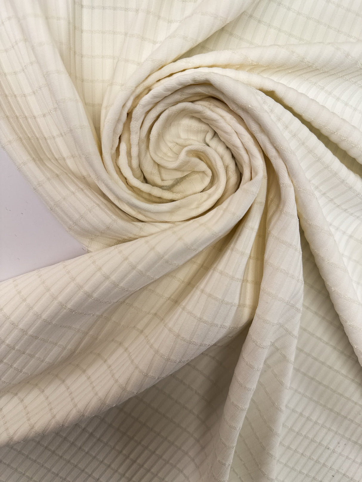 Polyamide Elastane Knitted Striped Beige White
