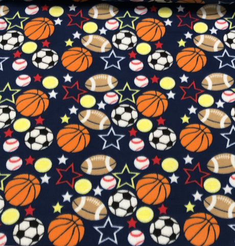 Polyester Assorted Anti-Pill Fleece Fabric - Assorted Print, 58-60 Inches Width