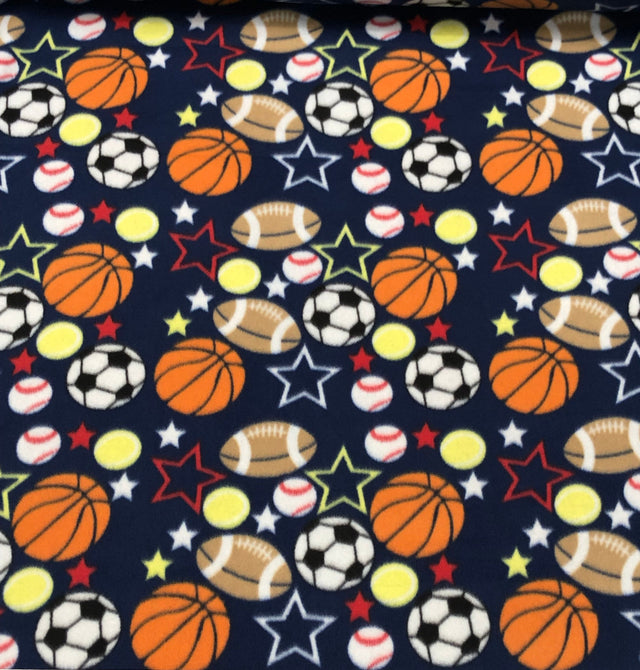 Polyester Assorted Anti-Pill Fleece Fabric - Assorted Print, 58-60 Inches Width