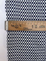 Polyamide Elastane Knitted Fabric Checked White Blue